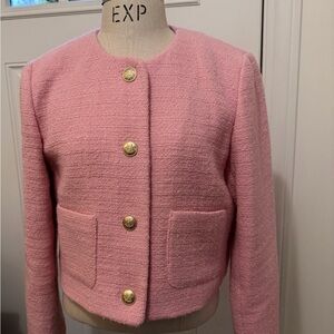 J. Crew Pink Blazer with Gold Buttons